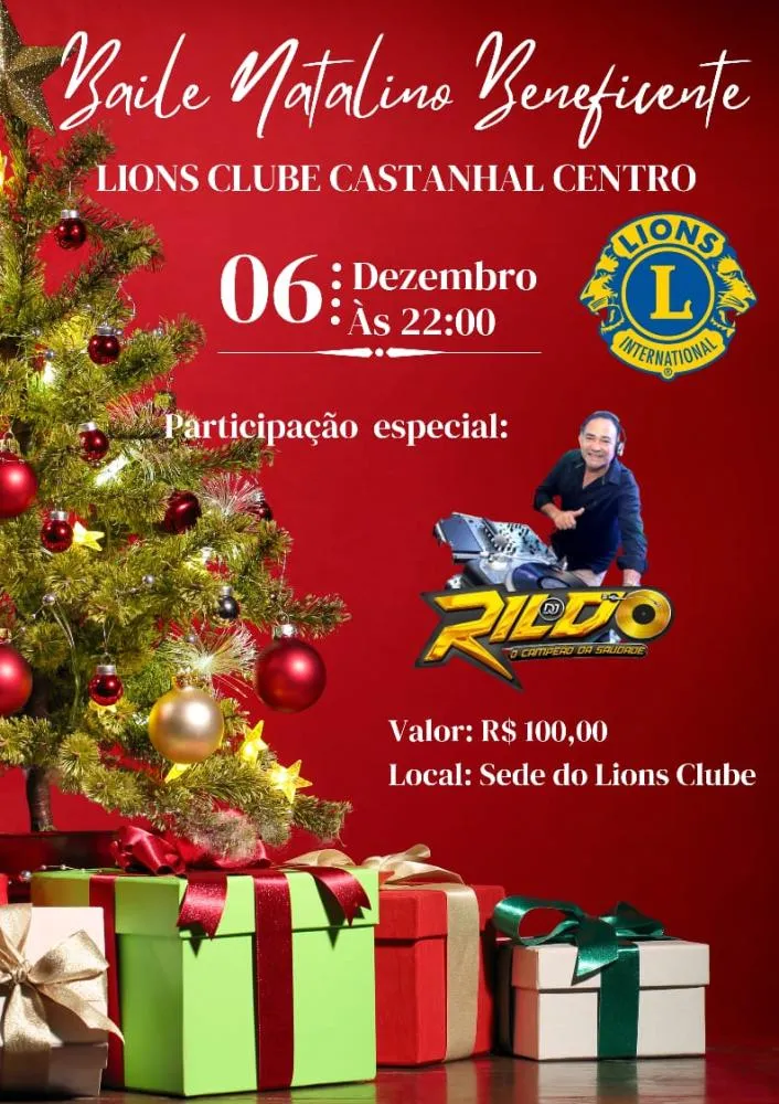 Baile Natalino Beneficente do Lions Clube de Castanhal promete noite de solidariedade e inclusão no dia 06 de dezembro