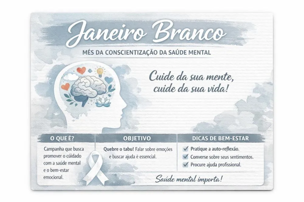 Janeiro Branco chama atenção para a importância da saúde mental no início do ano