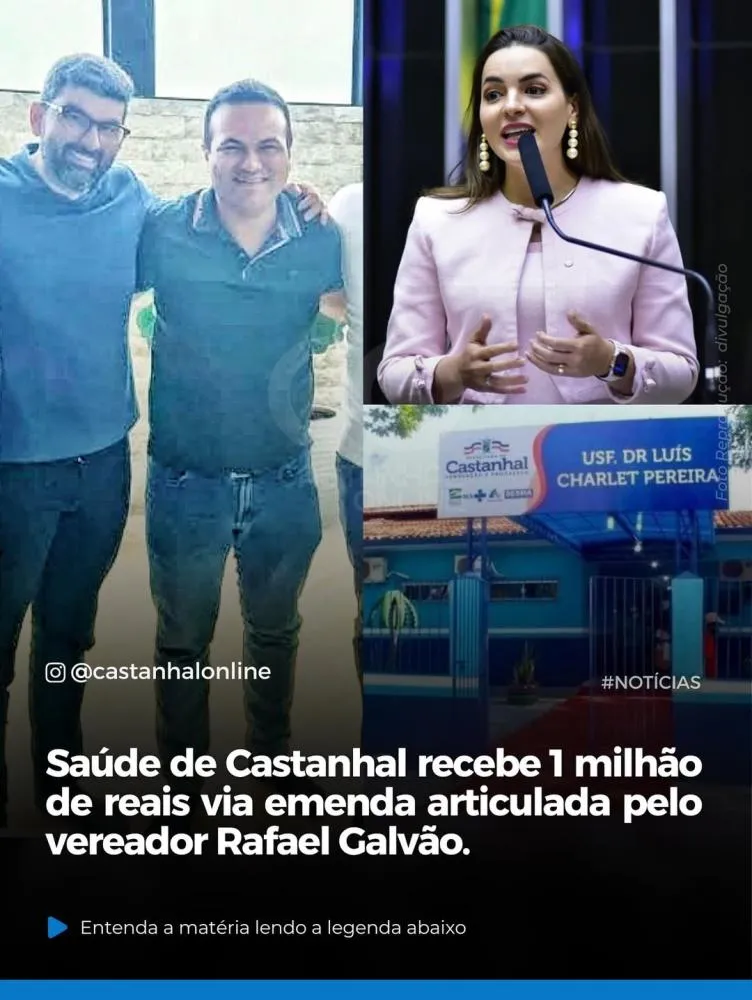 Castanhal recebe R$ 1 milhão em emenda parlamentar para reforçar a saúde municipal